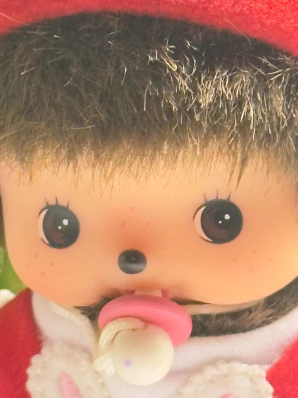 Sekiguchi Bebichhichi Monchhichi Baby Bunny Rabbit Pacifier Red Costume Doll 5